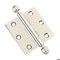 Embassy 3 x 3 Solid Brass Hinge, Polished Nickel Finish with Acorn Tips 3030US14A-1 - alternate 1